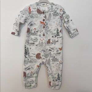 Elegant Baby Organics Long Sleeve Woodland Romper, 6-9M